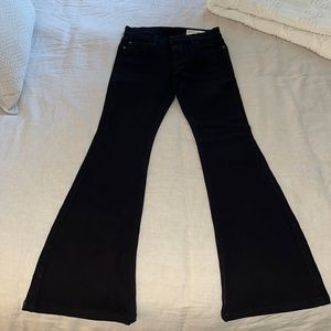 Black flare jeans